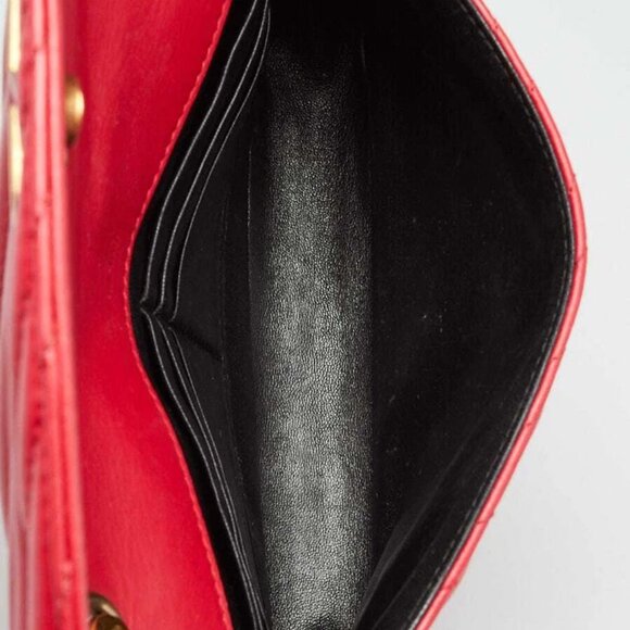 Balenciaga Red Quilted Embossed Leather BB Chain Round Small Flap Bag - Picture 12 of 12